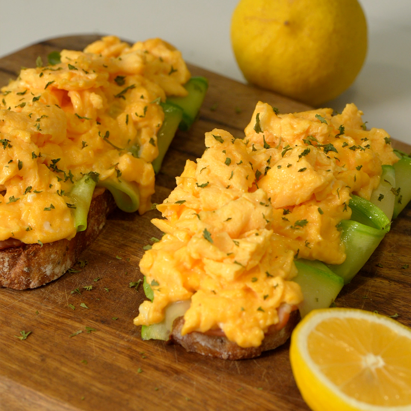 Zucchini & Scrambled Egg Toast