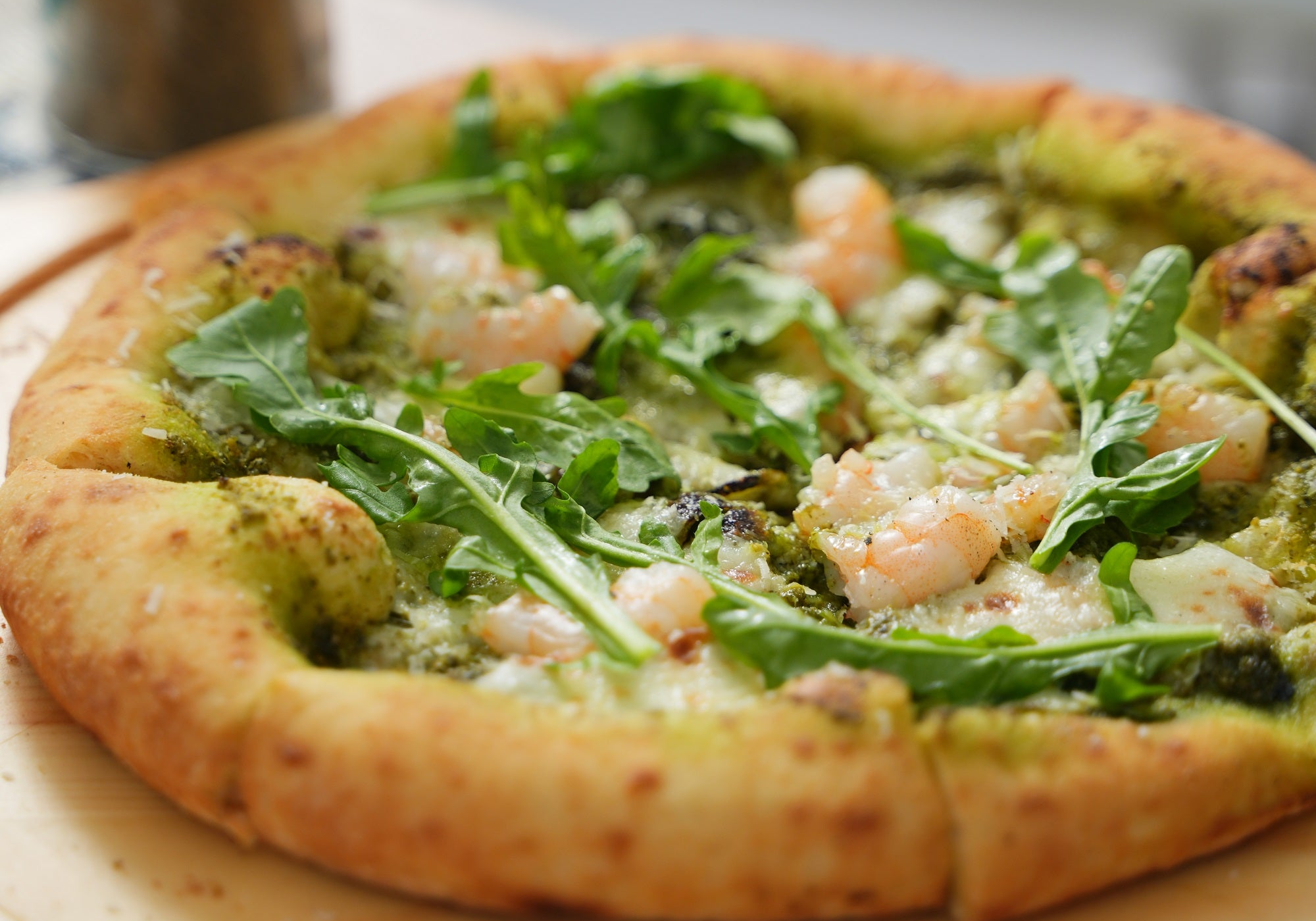 Basil, Mozzarella & Prawn Pizza Recipe | Fresh Italian-Style Seafood Pizza