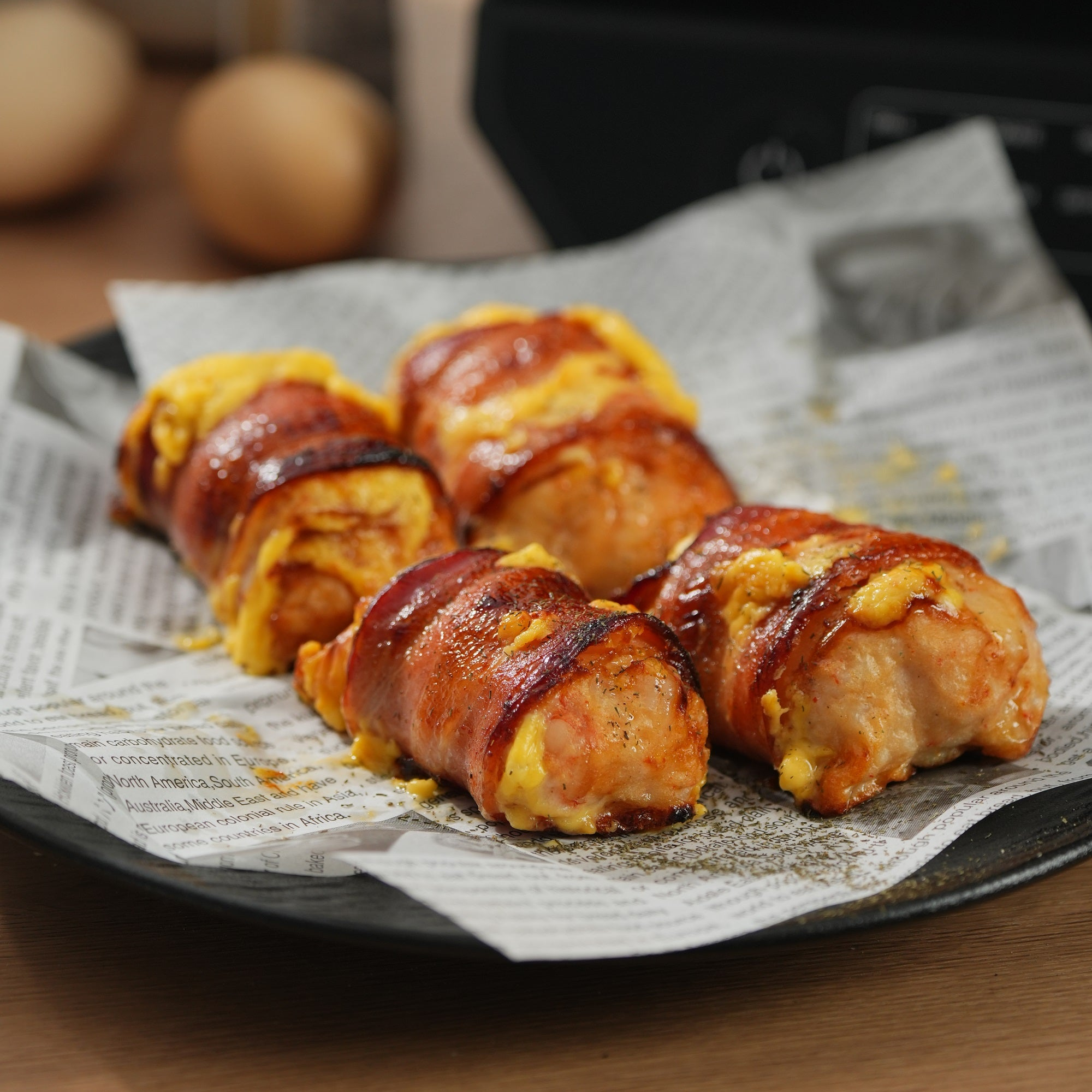 Cheesy Shrimp Bacon Rolls Recipe | Sweet & Spicy Bacon-Wrapped Shrimp Bites