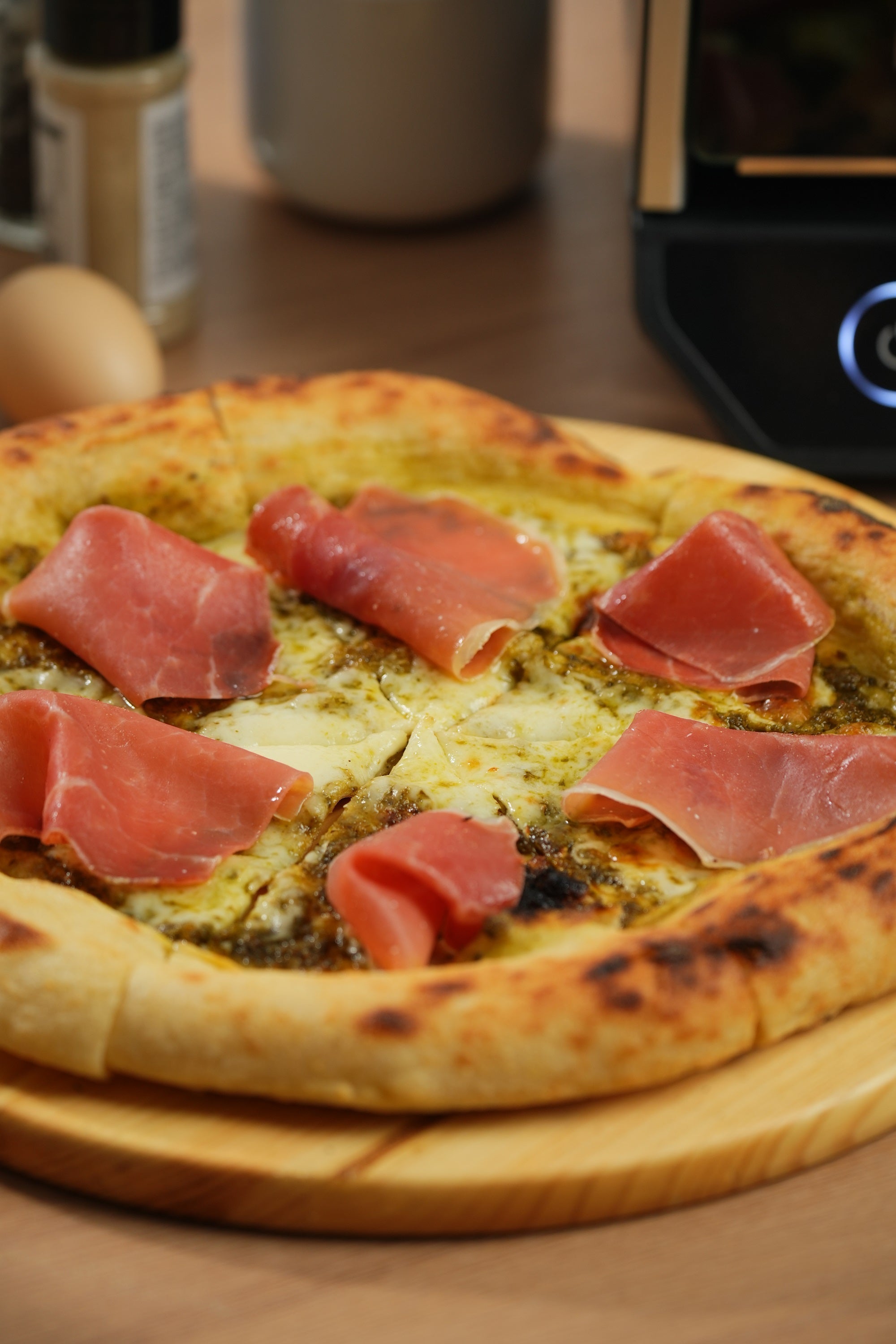 basil pesto pizza recipe, Iberian ham pizza, Zachvo pizza oven recipes, HF-1201BK pizza recipe, 2 minute pizza oven recipe, pesto mozzarella pizza, beer night pizza idea, crispy pesto pizza, homemade gourmet pizza