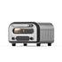 Silver countertop electric pizza oven with cordierite pizza stone
