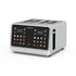 4-slice toaster with LED touchscreen and black stainless steel finish