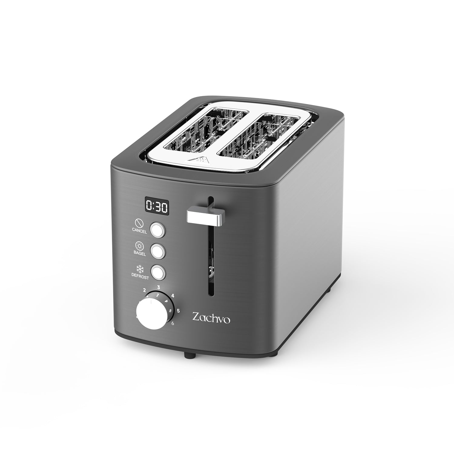 Zachvo-Glow-B1-Stainless Steel 2 Slice Toaster-Silver