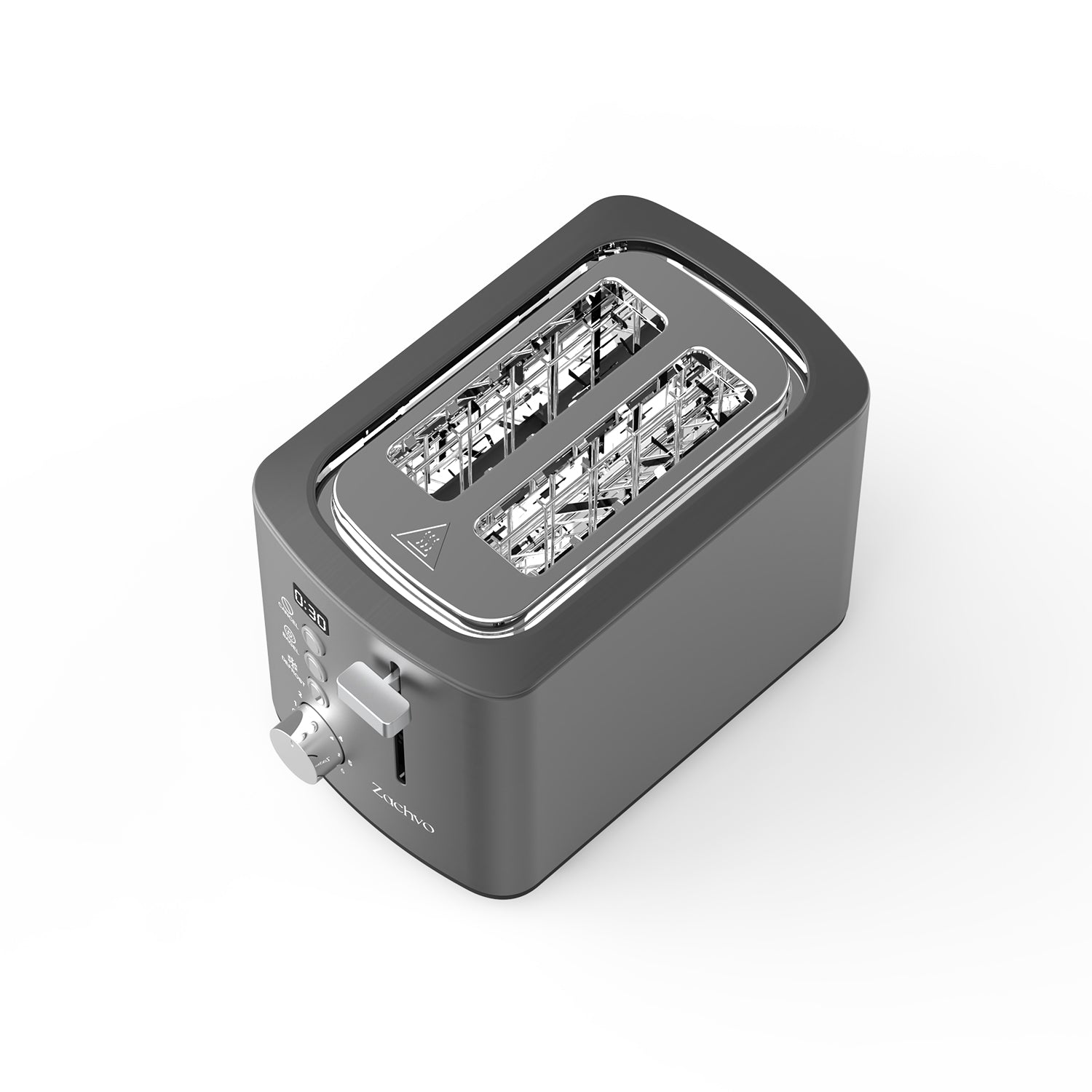 Zachvo-Glow-B1-Stainless Steel 2 Slice Toaster-Silver
