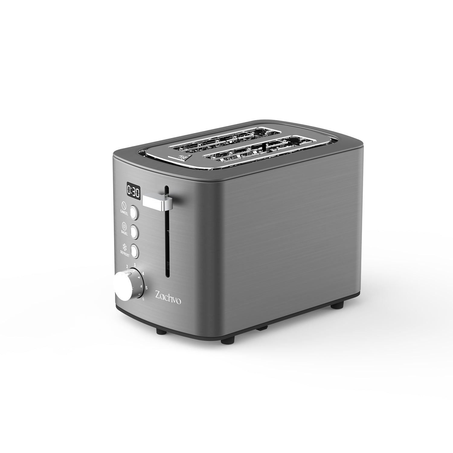 Zachvo-Glow-B1-Stainless Steel 2 Slice Toaster-Silver