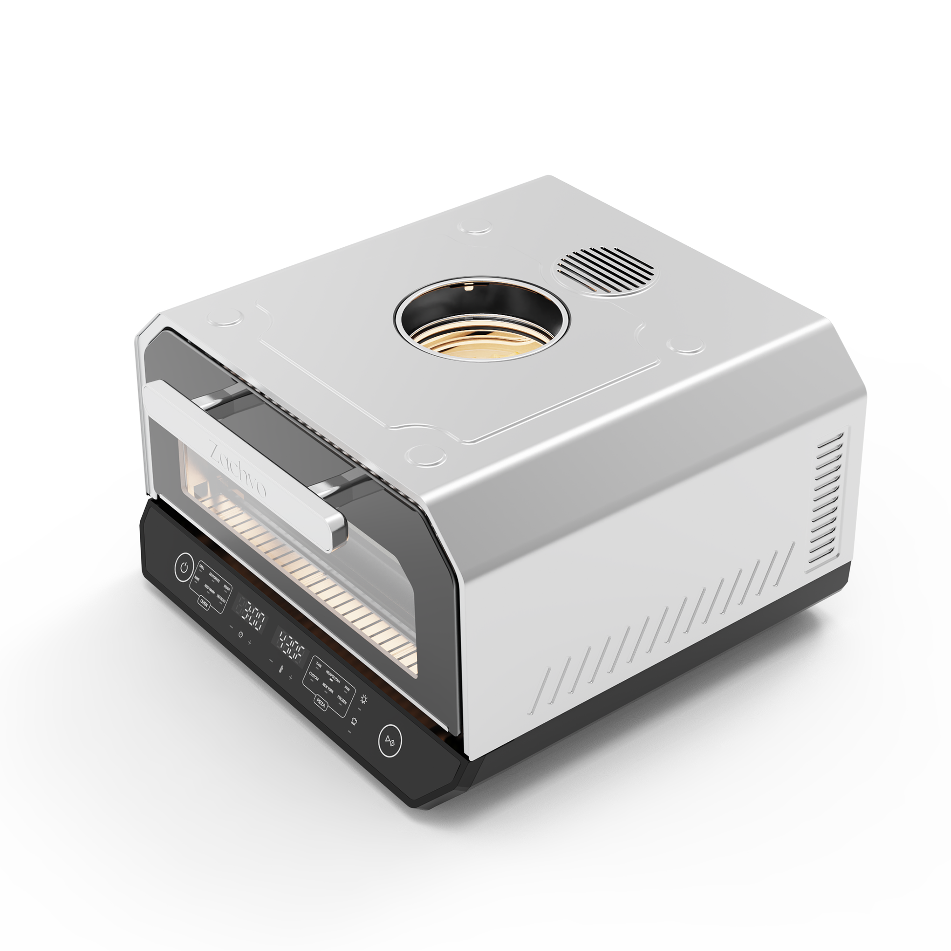 Zachvo-Foma-P113 Pizza Oven with Top Window-Silver