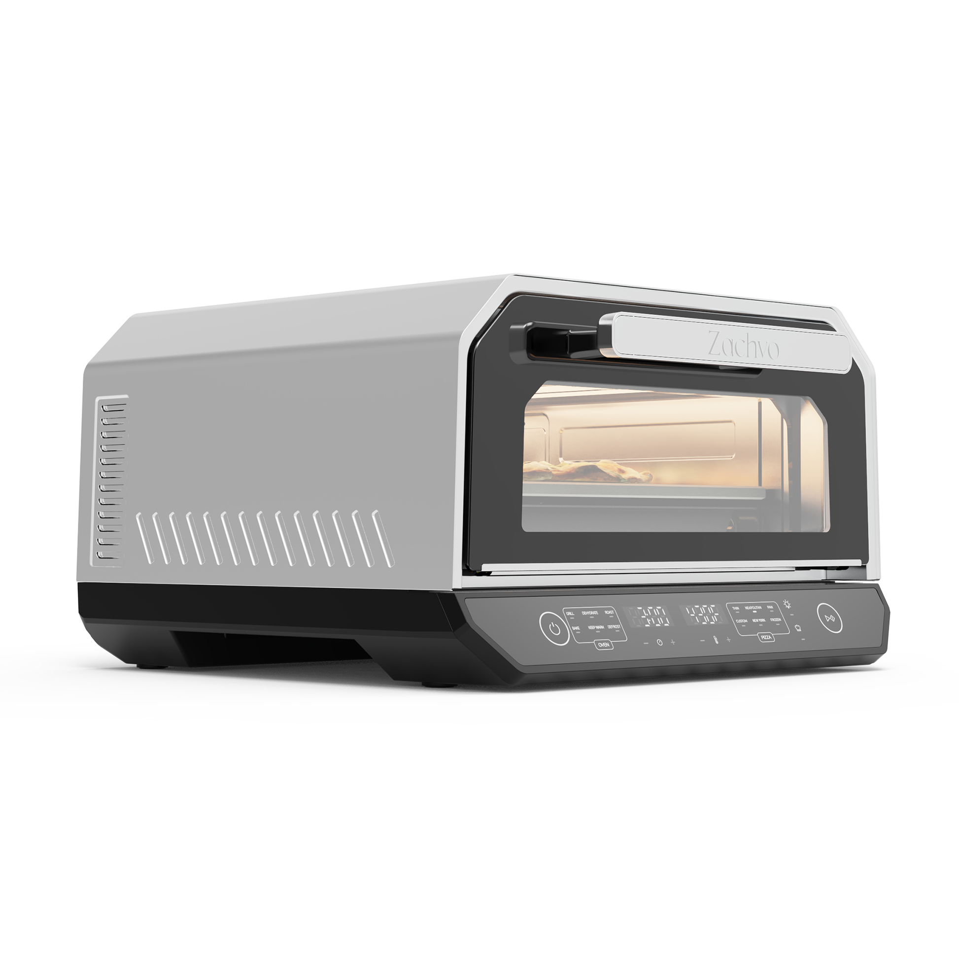 Zachvo-Foma-P113 Pizza Oven with Top Window-Silver