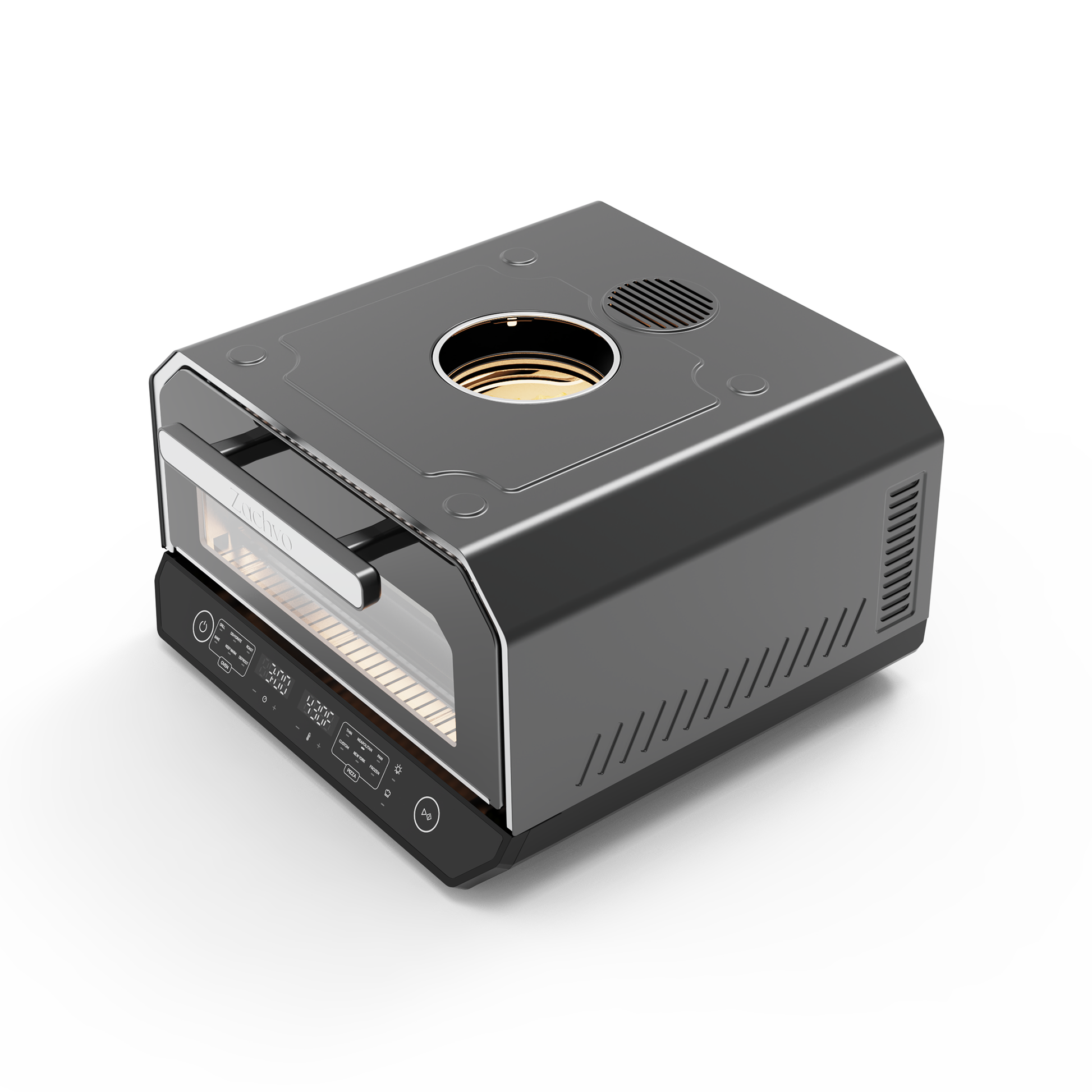 Zachvo-Foma-P113 Pizza Oven with Top Window-Black