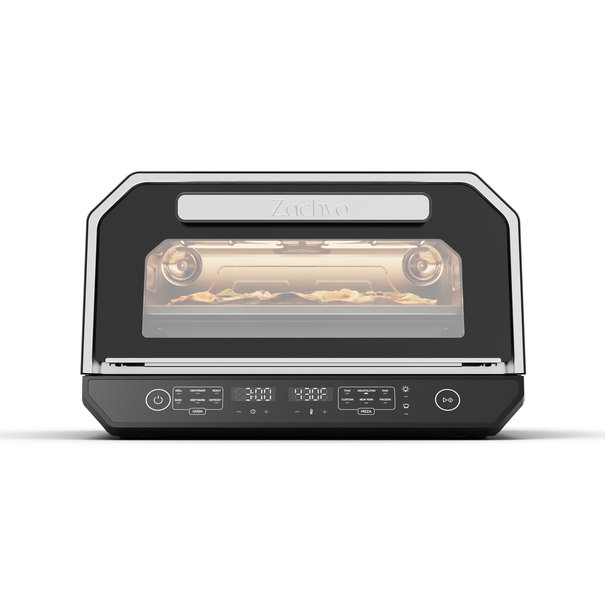 Zachvo-Foma-P113 Pizza Oven with Top Window-Black