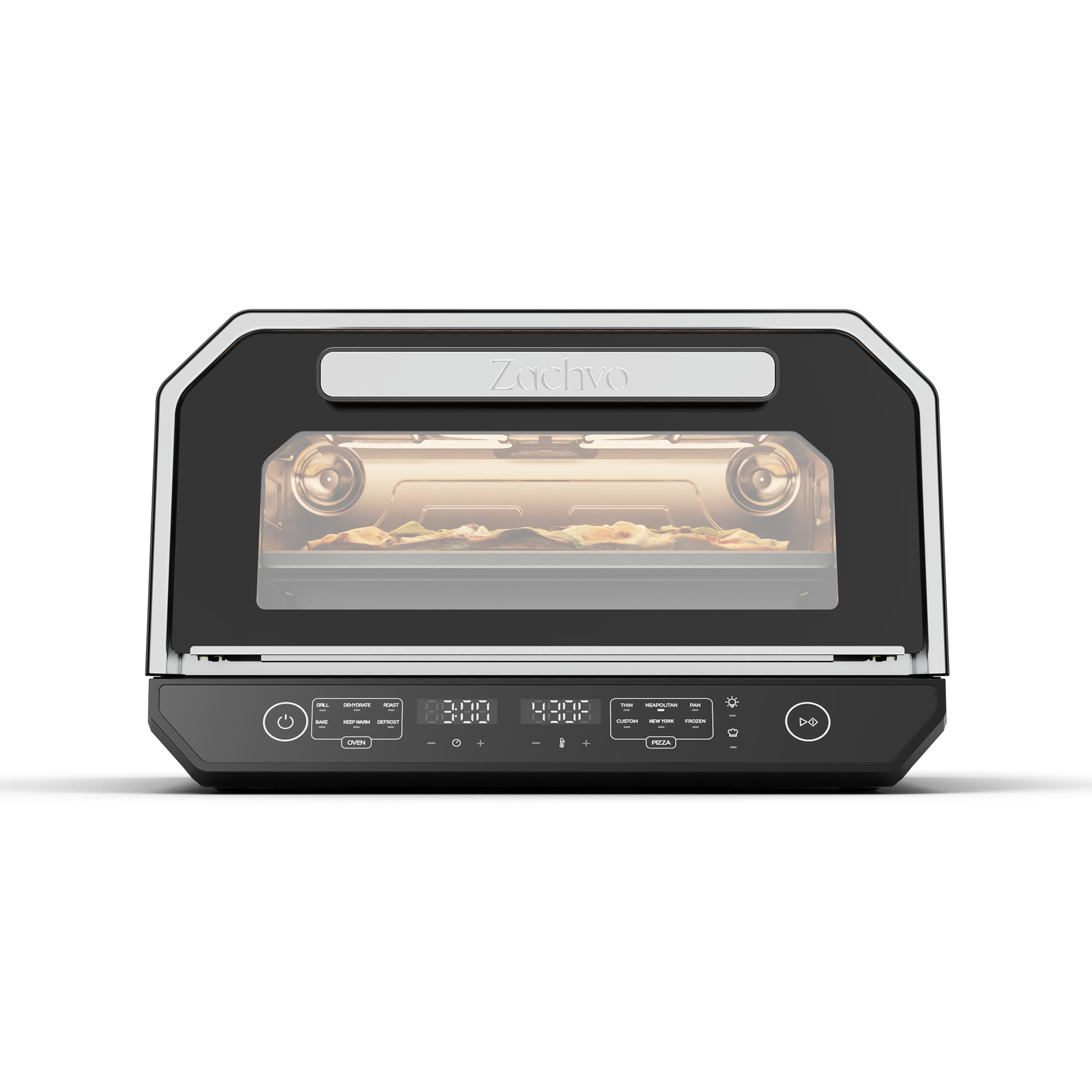 Zachvo-Foma-P113 Pizza Oven with Top Window-Black