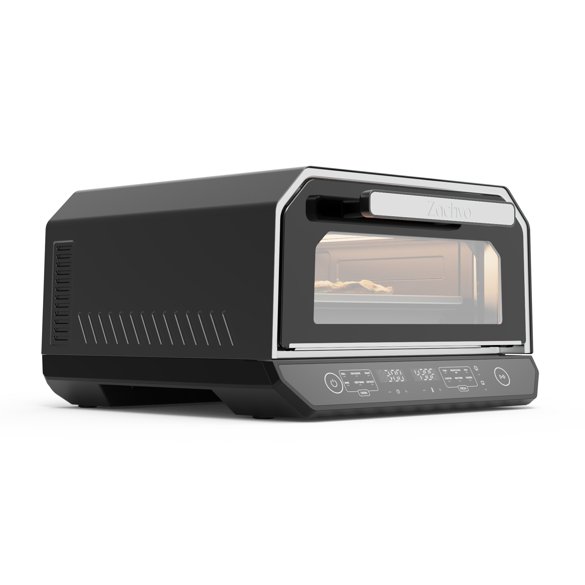 Zachvo-Foma-P113 Pizza Oven with Top Window-Black