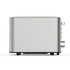Zachvo 2-slice stainless steel toaster in silver