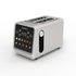 Compact 2-slice toaster with LED touchscreen