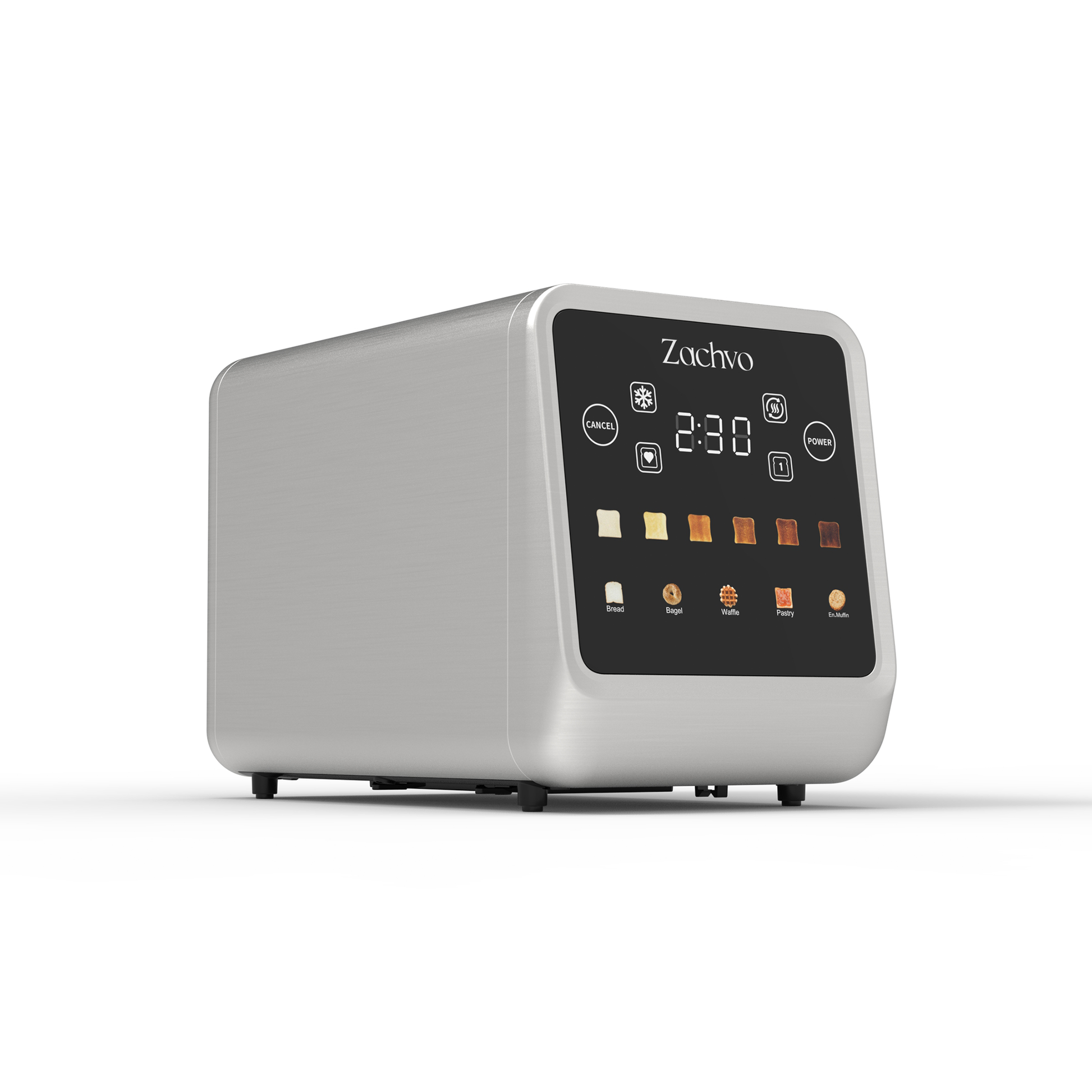 Zachvo-Glow-F2S-2 Slices Toaster with LED Touchscreen